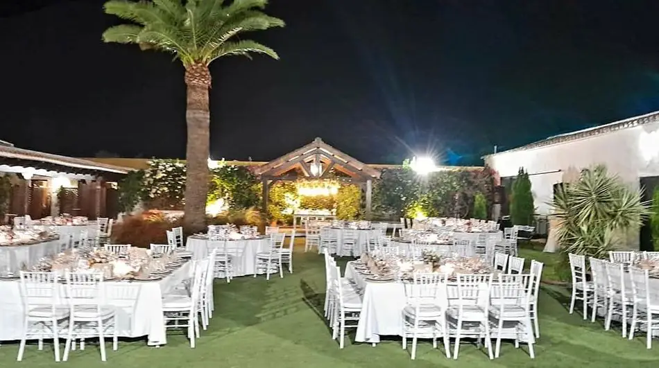 domas NOCHE banquete cenador iluminado